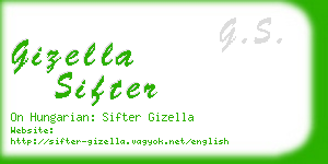 gizella sifter business card